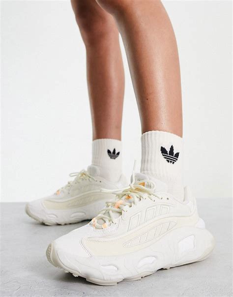 adidas Originals Oznova sneakers in cloud white and ecru tint | ASOS ...