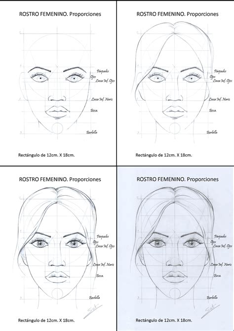 ROSTRO FEMENINO. Proporciones. Santi Elejalde | Rostro femenino, Dibujo de rostro, Rostro de ...