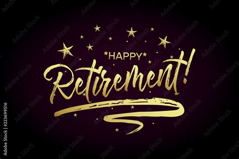 Happy Retirement card, banner. Beautiful greeting poster with ...