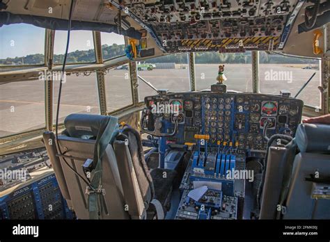 The cockpit on board Fat Albert, the Blue Angels support aircraft Stock ...