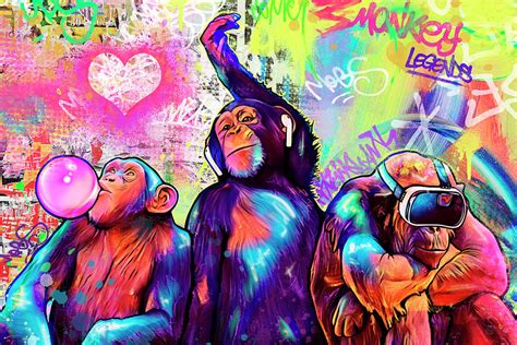 3 Wise Monkeys Digital Art by Julie Herz - Fine Art America