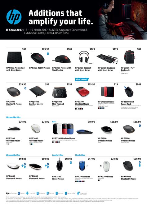 HP Accessories - Pg 1 Brochures from IT Show 2017 Singapore on Tech ...