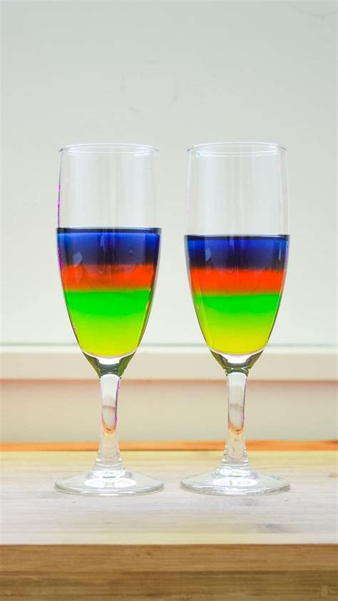 Make a Rainbow in a Glass - Fun Science Experiment | Science projects for kids, Cool science ...