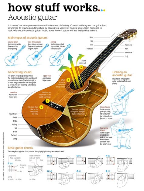 How an Acoustic Guitar Works - http://www.bestinfographics.co/how-an-acoustic-guitar-works ...