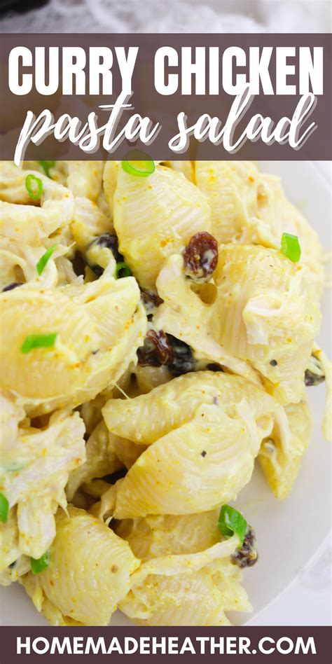 Curry Chicken Pasta Salad Recipe » Homemade Heather