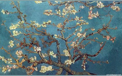 Wallpaper : trees, painting, flowers, artwork, branch, cherry blossom, classic art, Vincent van ...