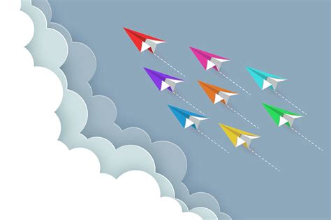 paper airplane concept 530728 Vector Art at Vecteezy