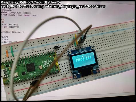 Hello Raspberry Pi: Raspberry Pi Pico/CircuitPython + ssd1306 I2C OLED ...