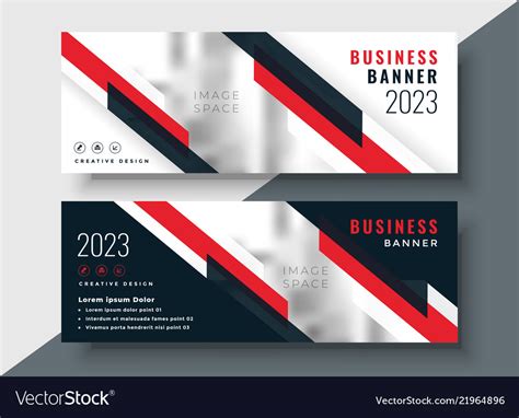 Red theme corporate business banner design Vector Image