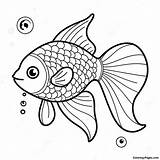 Cute Goldfish Swimming Coloring Page  Pagescom sketch template