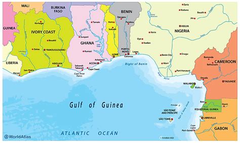 Gulf Of Guinea West Africa Map