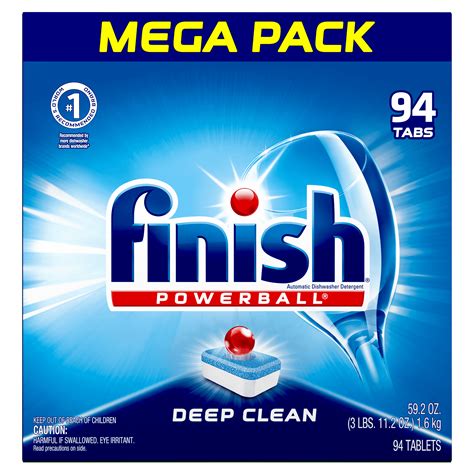 Finish All in 1 Powerball Pods Dishwasher Detergents, Fresh Scent, 59.2 ...