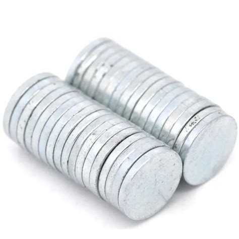 50Pcs Silver Tone Round Bulk Disc Magnets Neodymium Magnets Fridge Magnets Jewelry Diy Findings ...