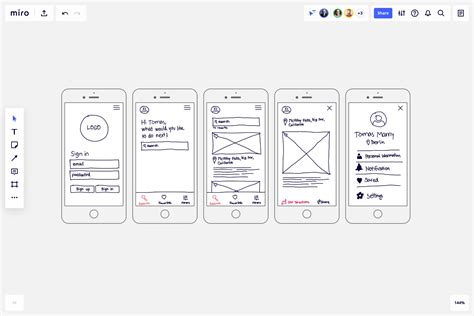 Modelo de Protótipo de Baixa Fidelidade gratuito | Exemplo editável