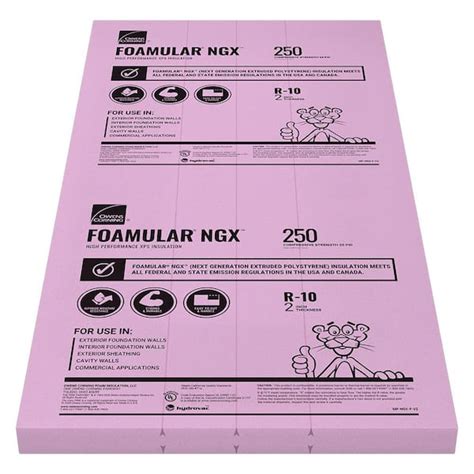 Owens Corning FOAMULAR 250 X 48 X R-10 Scored Squared Edge , 58% OFF