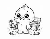 Cute Cartoon Character Of Duck For coloring Book Without color Outline  sketch template