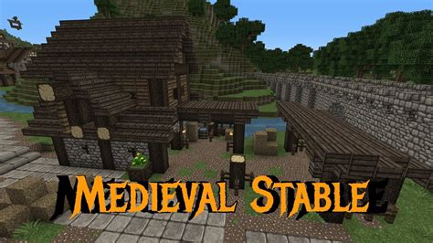 Minecraft - Gundahar Tutorials - Medieval Stable - YouTube