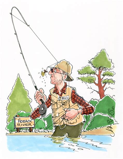 Fly Fisherman Cartoon | Funny Gift for Fly Fisherman