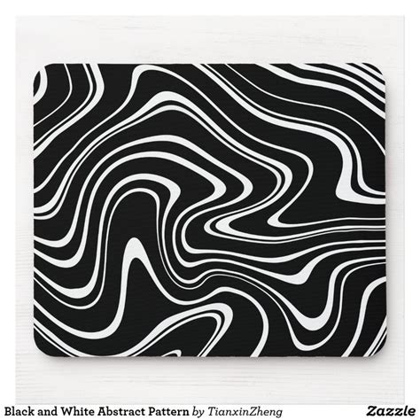 Black and White Abstract Pattern Mouse Pad | Zazzle | Black and white abstract, Abstract pattern ...