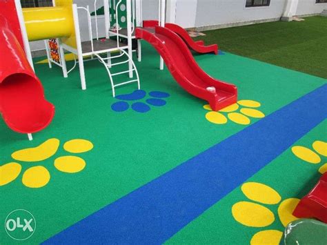 artificial grass playground rubber flooring kids, Babies & Kids, Infant ...