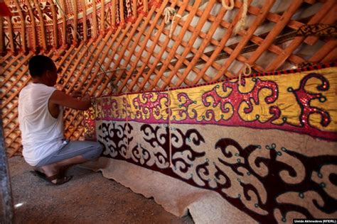 Inside An Ornate Kazakh Yurt In Uzbekistan