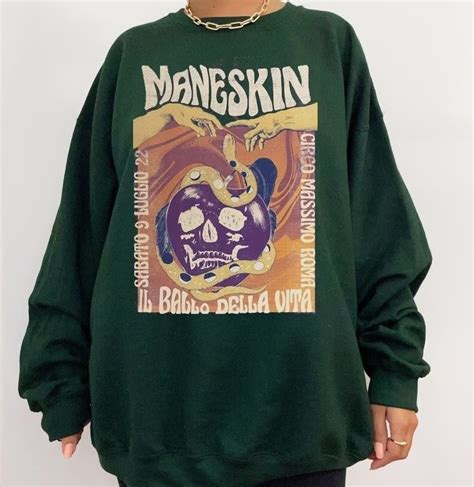 Maneskin Sweatshirts - Hot! Maneskin Tour 2022 Pullover Sweatshirt ...