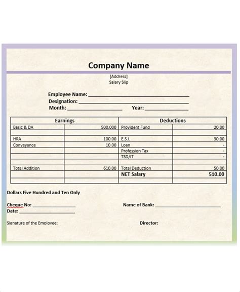 Salary Slip - 10+ Examples, Format, Pdf