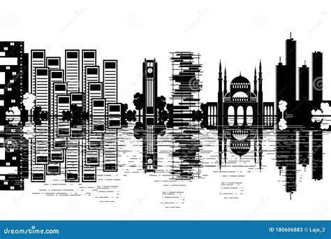 Beirut Skyline Lebanon stock vector. Illustration of beirut - 180606883