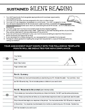 Sustained Silent Reading Activities by The Nerdy Word Geek | TpT