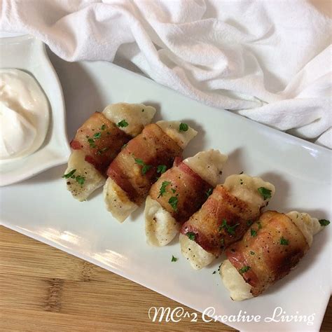 Bacon Wrapped Perogies | Recipe | Bacon, Yummy appetizers, Bacon wrapped