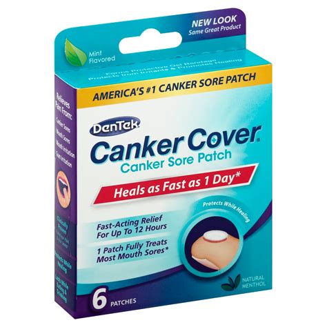 Dentemp Canker Cover Canker Sore Oral Pain Reliever (6 Counts) Canker Sore Treatment To Relieve ...