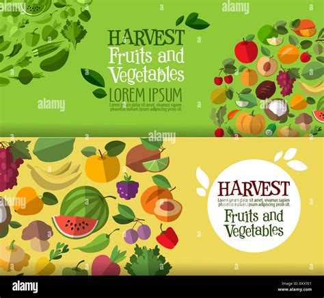 fruits and vegetables vector logo design template. fresh food or harvest icon Stock Photo - Alamy