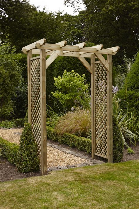 Anchor Fast Squared Lattice Arch - Simply Wood | Garden arches, Garden arch, Garden archway