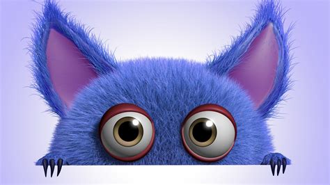 🔥 Free download 3d Funny Monster Cartoon Cute Fluffy Smile Monster ...