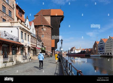 Gdansk old town waterfront promenade, Poland Stock Photo - Alamy