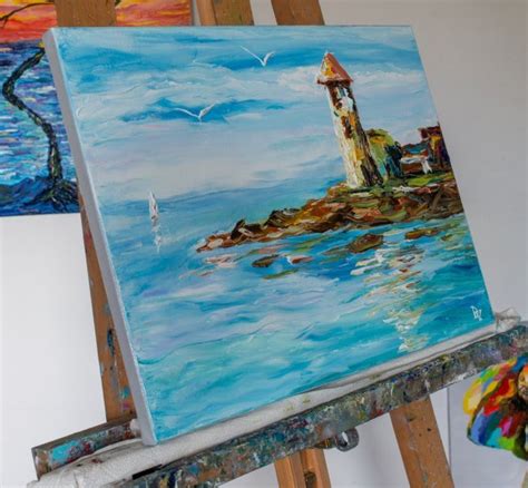 Abandoned lighthouse Painting by Vladyslav Durniev