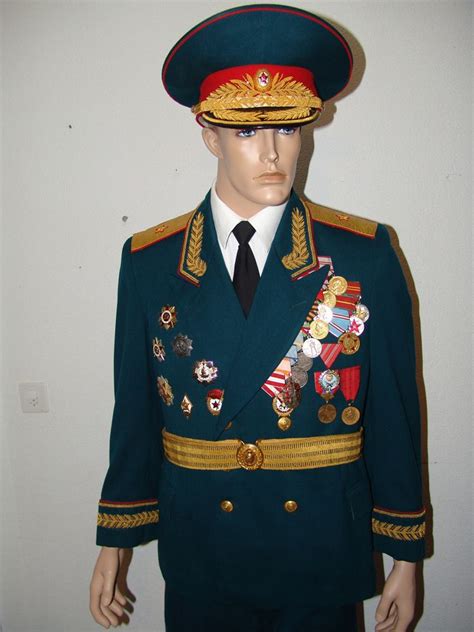 Soviet Army Major-General's full ceremonial parade uniform. This jacket ...