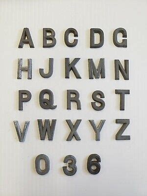 Metal Letters and Numbers 1 inch Straight Font *price per letter | eBay