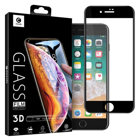 3D Tempered Glass Screen Protector for iPhone 8 Plus (Black)