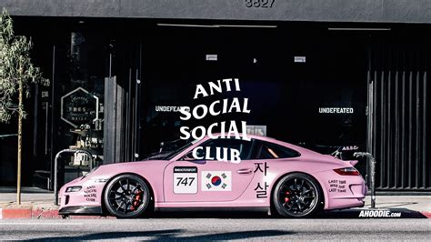 Free download Ahoodie Anti Social Social Club Pink Porsche Wallpaper ...