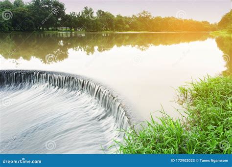 The Bell Mouth Spillway in Rain Season Stock Image - Image of basin ...