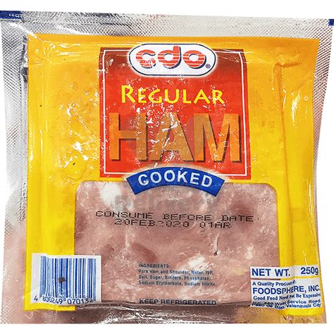 CDO Regular Ham Cooked Slice | 250g | Ham | Walter Mart