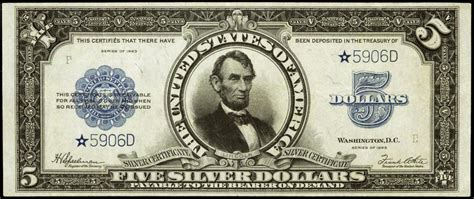 1923 Five Dollar Silver Certificate Porthole Star note|World Banknotes & Coins | Old Money ...