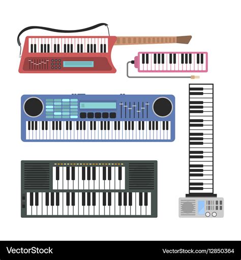 Keyboard musical instruments Royalty Free Vector Image