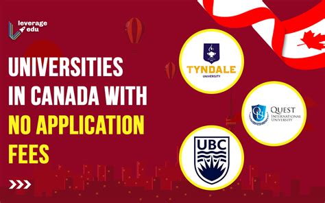 Top Universities in Canada With No Application Fees | Leverage Edu