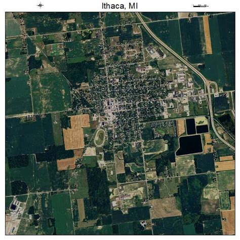 Aerial Photography Map of Ithaca, MI Michigan