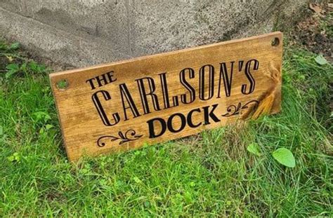 Boat Dock Sign Porch Sign Fishing Dock Custom Sign Wood | Etsy