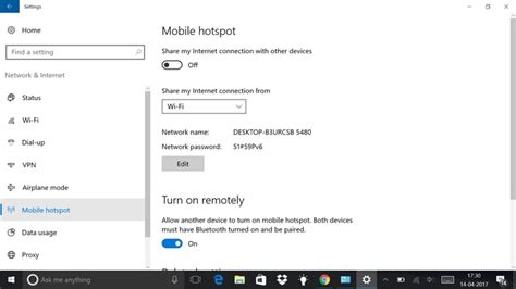 Turn on mobile hotspot on startup windows 10