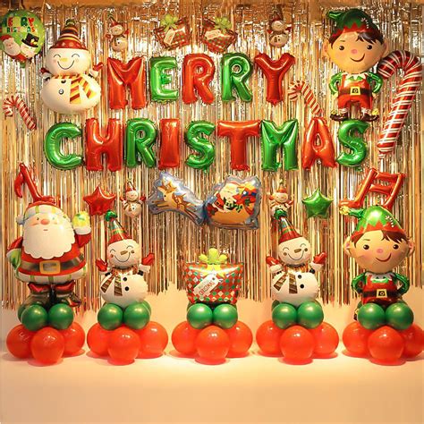 38'' Jolly Merry Christmas Elf Balloons Foil Ballons Birthday Party Decorations | eBay