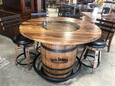 Jack Daniels Whiskey Barrel Pub Table | Deutsch Furniture Gallery